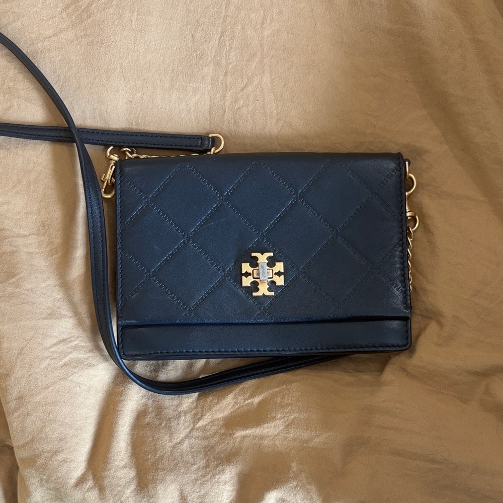 Tory Burch Black Quilted Crossbody Bag